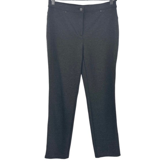 Chico’s Charcoal Gray Short Pants Size 0.5 (S/6) Lined Waist Button Fly Zipper - Picture 2 of 12